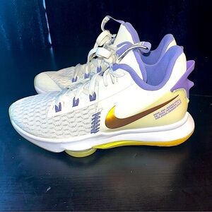 Men’s Nike LeBron Witness 5 Summit White Metallic Bronze size 8